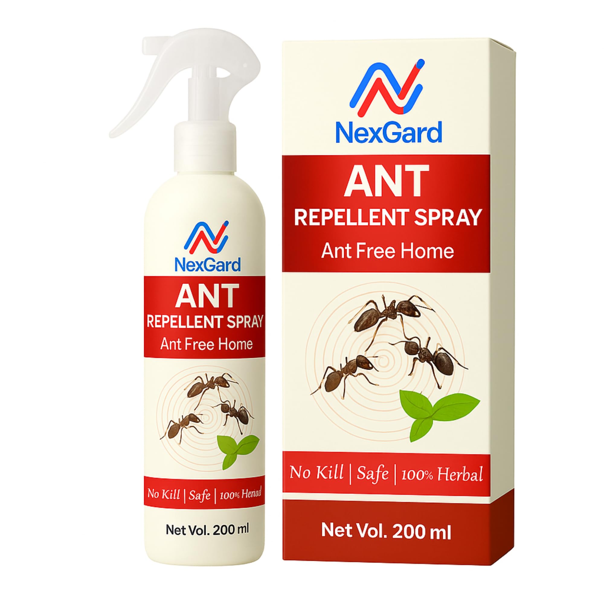 NexGard Herbal Ant Repellent Spray – 200ml | 100% Herbal and Natural Pest Control with Plant-Based Oils | Safe for Kids, Pets, and Plants | Non-Toxic | Repels Without Killing