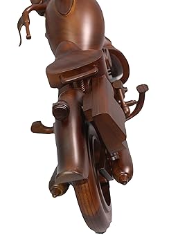 バイク 置き物 木製 ウッドクラフト 木製バイク レトロ ウッドアート インテリア雑貨