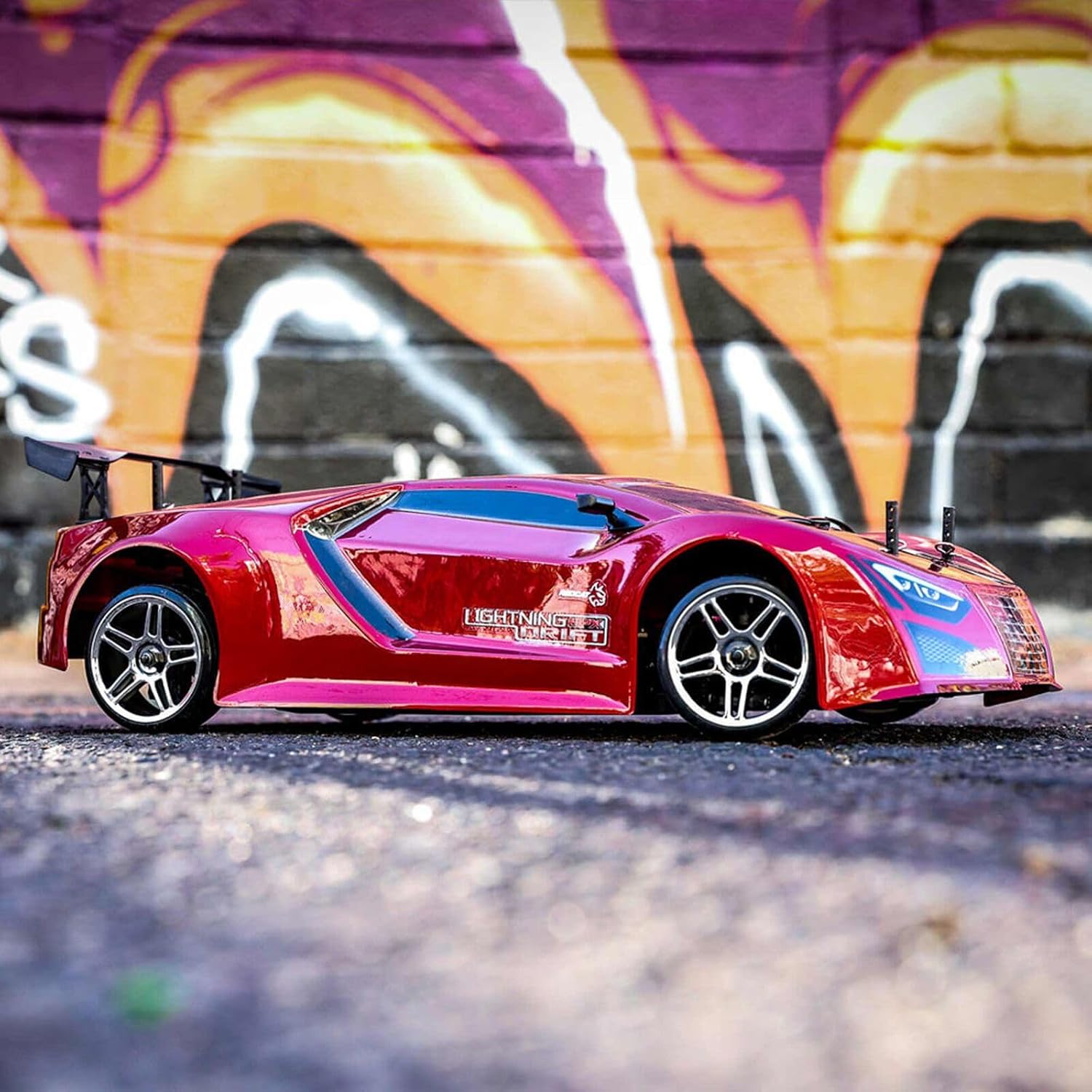 Redcat Racing Lightning EPX RC Drift Car 1/10 Scale 4WD with 2.4GHz Radio, 19T Brushed Motor, Tunable Suspension, Remote Control Car with Battery and Charger - Metallic Red