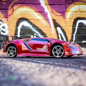 Redcat Racing Lightning EPX RC Drift Car 1/10 Scale 4WD with 2.4GHz Radio, 19T Brushed Motor, Tunable Suspension, Remote Control Car with Battery and Charger - Metallic Red