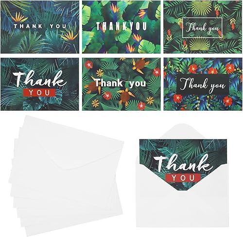 Tarjetas de agradecimiento con sobres de 6 x 4 pulgadas, múltiples opciones, notas en blanco de agradecimiento para compromiso, negocios,