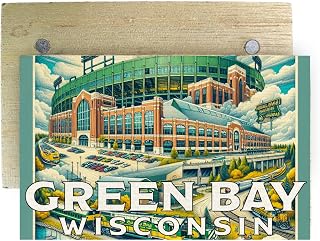 Green Bay Wisconsin Mementos Souvenir Wooden 2X3-Inch Fridge Magnet