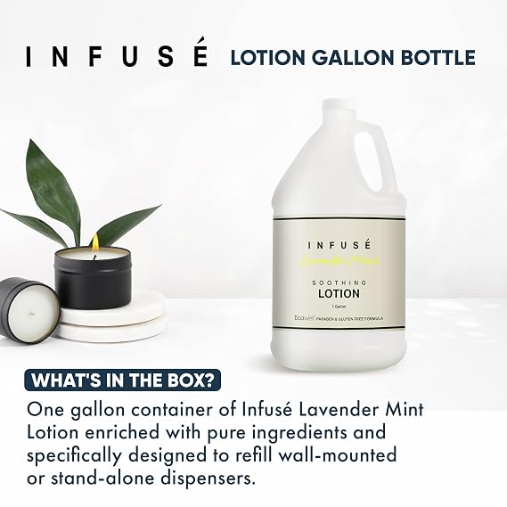 1-Shoppe All-in-Kit | Infuse Lotion | Infuse Lavender Mint Hotel | 1 Gallon | For Hospitality & Vacation Rentals to Refill Dispensers | (Single Gallon)