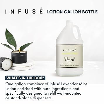 1-Shoppe All-in-Kit | Infuse Lotion | Infuse Lavender Mint Hotel | 1 Gallon | For Hospitality & Vacation Rentals to Refill Dispensers | (Single Gallon)