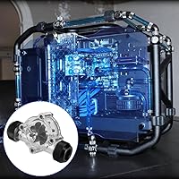 Vista 4 de Water Flow Indicator, Water Cooling Flow Meter Indicator 8 Impellers Fan PC Computer Cooling System Revolving Speed Meter for Cooler Chiller G1/4