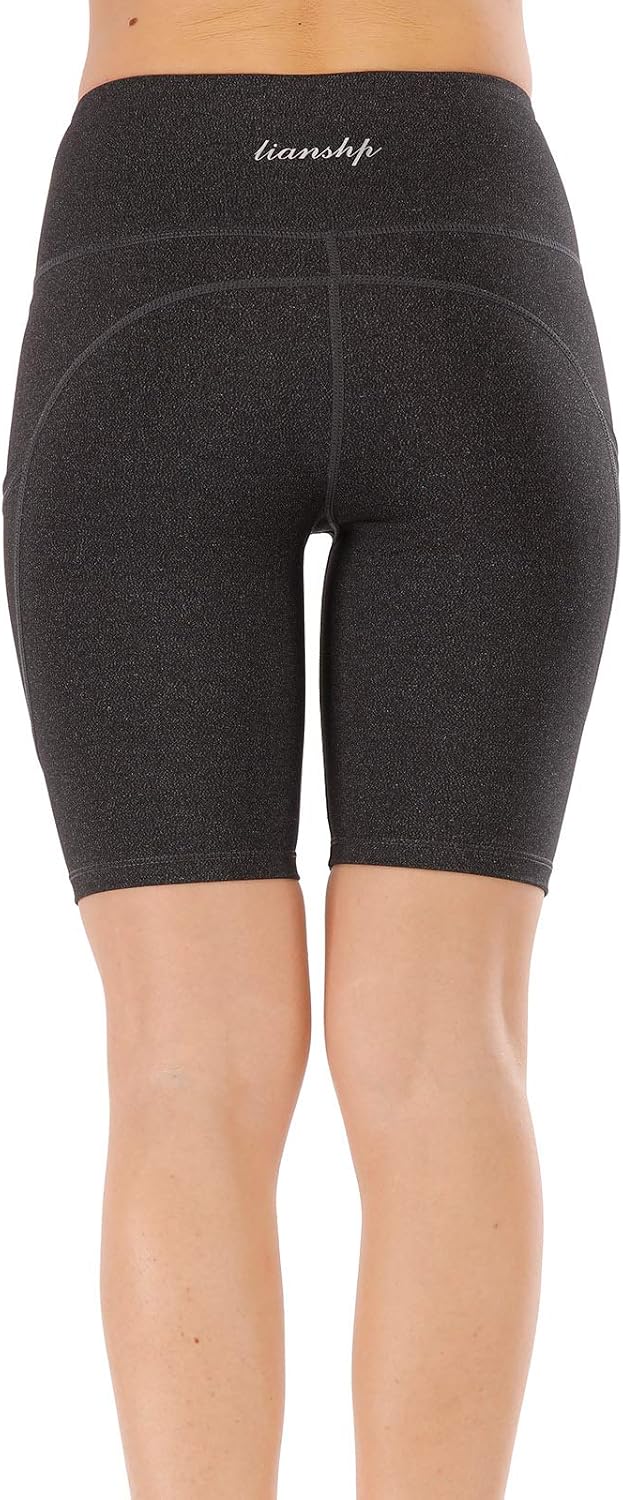 UBFEN Spandex Leggings with 3 Pockets for Women High Waisted Compression Yoga Shorts