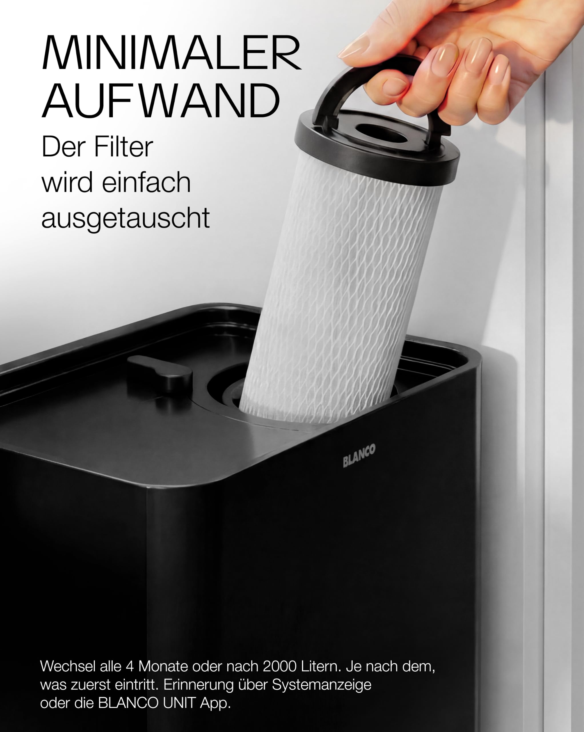 BLANCO AQUA UVC-AC Wasserfilter inkl. BLANCO FONTAS-S II Filter in chrom
