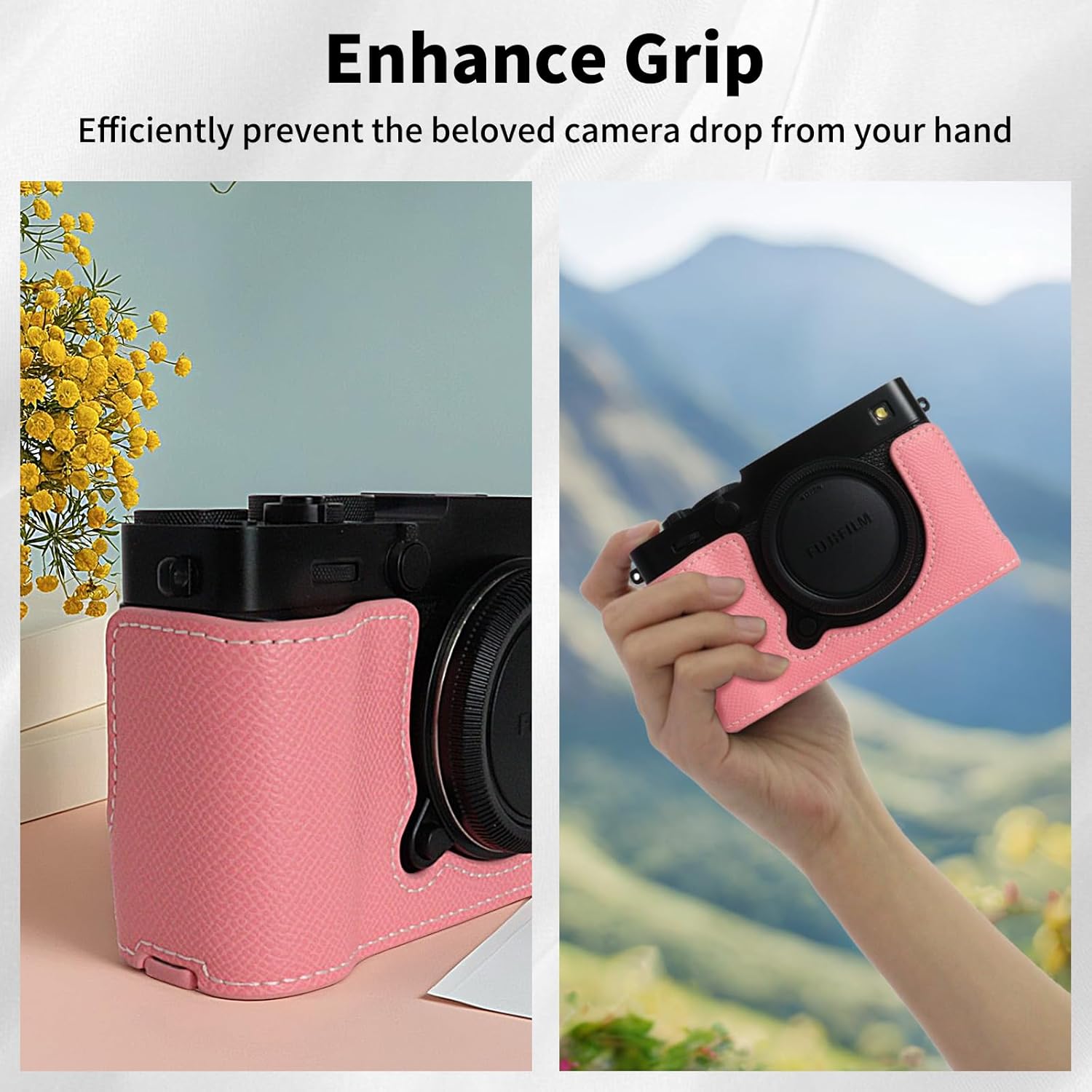 VOVMOEYA Camera case for Fuji XE5 X-E5 case,Perfectly fits The XE5 Camera case, Easy Battery Access & Scratch Protection