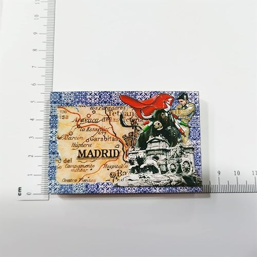 Miniatura 6 de Imán de nevera 3D Madrid España, regalo de recuerdo, resina hecha a mano, imán de nevera Madrid, colección de decoración para el hogar y la cocina