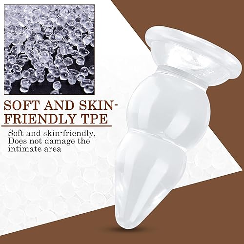 Miniatura 2 de Cuentas anales de 6.29 pulgadas con ventosa, tapón de glúteos, 2 cuentas graduales, consoladores, juguete sexual para hombres y mujeres, masajeador