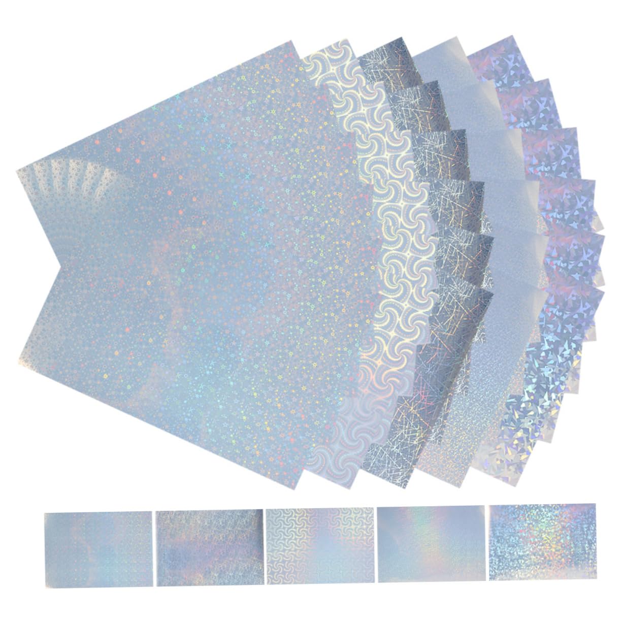 Autocollants holographiques PET film transparent scrapbooking stickers décoration intérieure 30 u