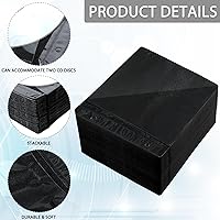 Vista 2 de Harloon 200 fundas de CD y DVD, sobres a granel de doble cara de repuesto de plástico para carpetas de almacenamiento en blanco, transparentes