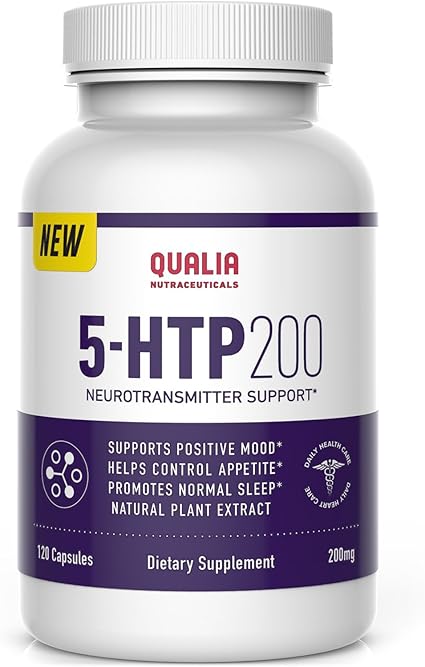 Amazon Com Qualia Nutraceuticos 5 Htp 200 Natural Serotonina Booster Apoyo La Funcion Cerebral Y Estado De Animo Control Del Apetito Aumentar La Memoria Relajacion Y Mejorar El Sueno 120 Capsulas Salud Y Hogar