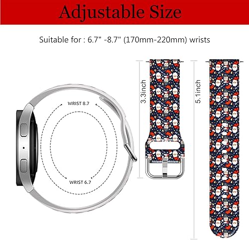 Miniatura 2 de OOCASE Correas de Navidad de 0.787 pulgadas compatibles con Samsung Galaxy Active 2 de 1.732 pulgadas, 1.575 pulgadas, Galaxy Watch 3 de 1.614