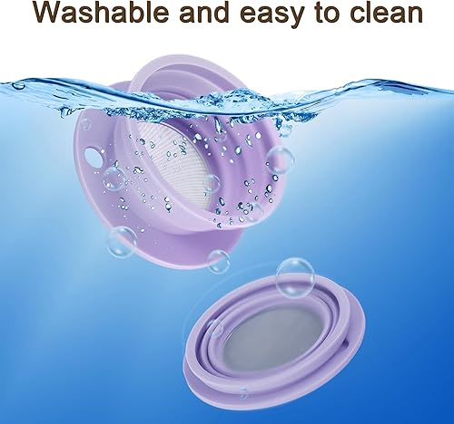 Miniatura 7 de Cafetera plegable sin papel con filtro de malla de acero inoxidable, cafetera de campamento de silicona para verter para 1 a 2 tazas, reutilizable