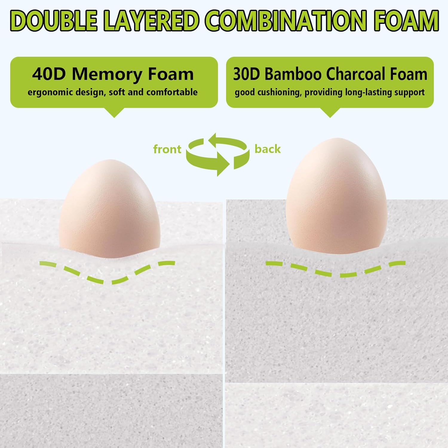 Relispo Stadium Seats For Bleachers With Integral Cutting Memory Foam, Stadium Seat - View #2