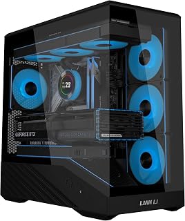 LIAN LI Vector V100 MINI Micro-ATX PC Case, Black, 4 ARGB Fans (V100RMIX)