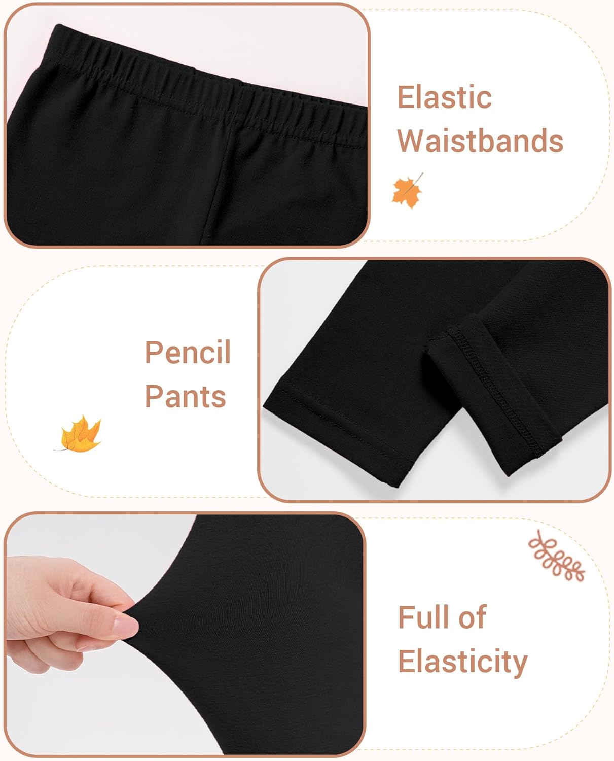 3 Pack Baby Cotton Pants Toddler Boys Girls Leggings Basic Clothes Size 18M-5T - Image 4