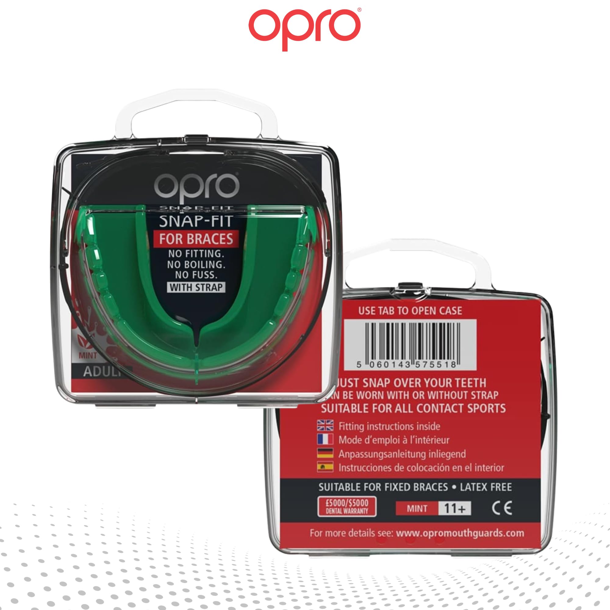 Protector Bucal Opro Silver Automoldeable - Para Rugby, Hockey, Boxeo, Artes Marciales, Fútbol Americano
