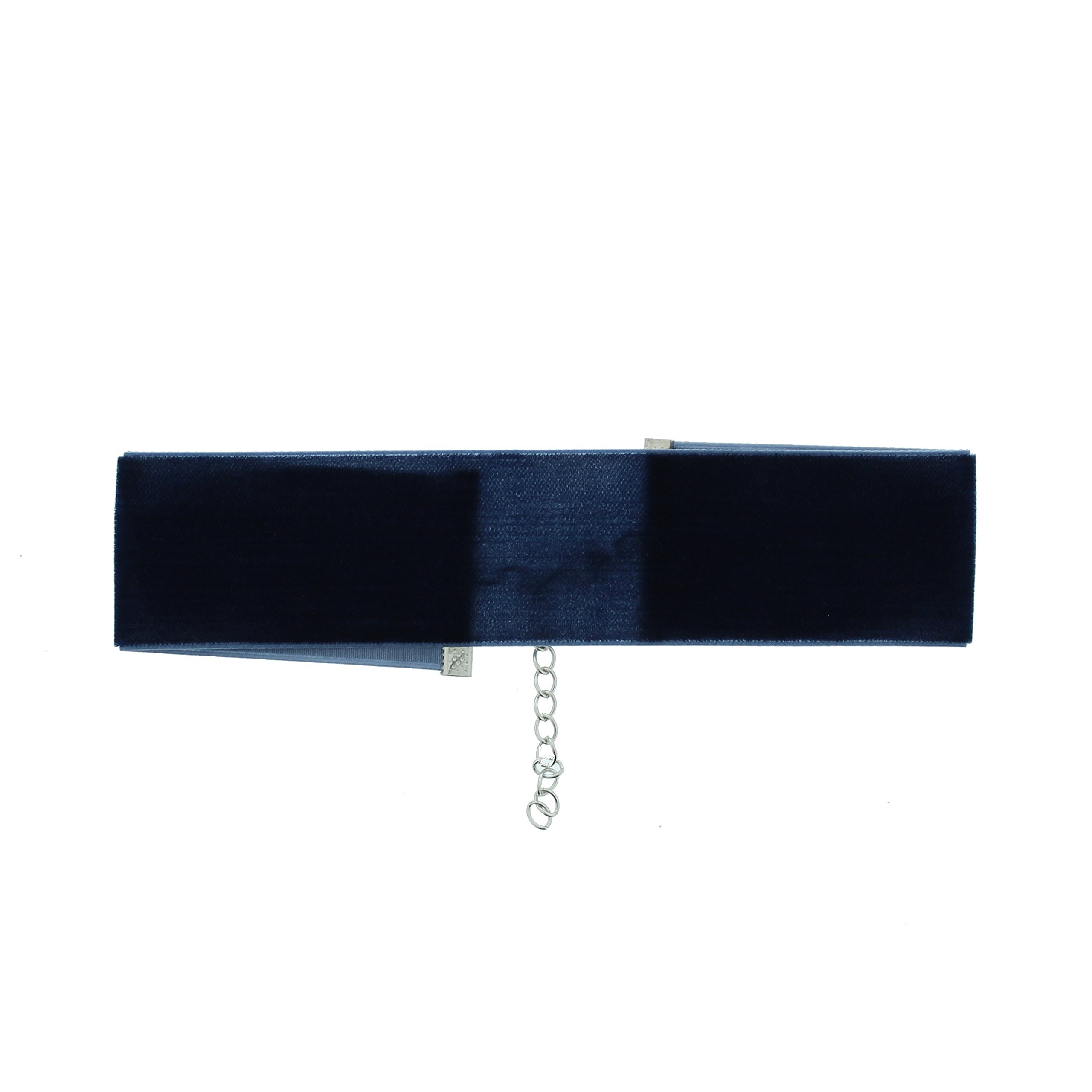 Zac's Alter Ego 3.8cm Navy Blue Velvet Chocker with Lobster Clasp Fastening
