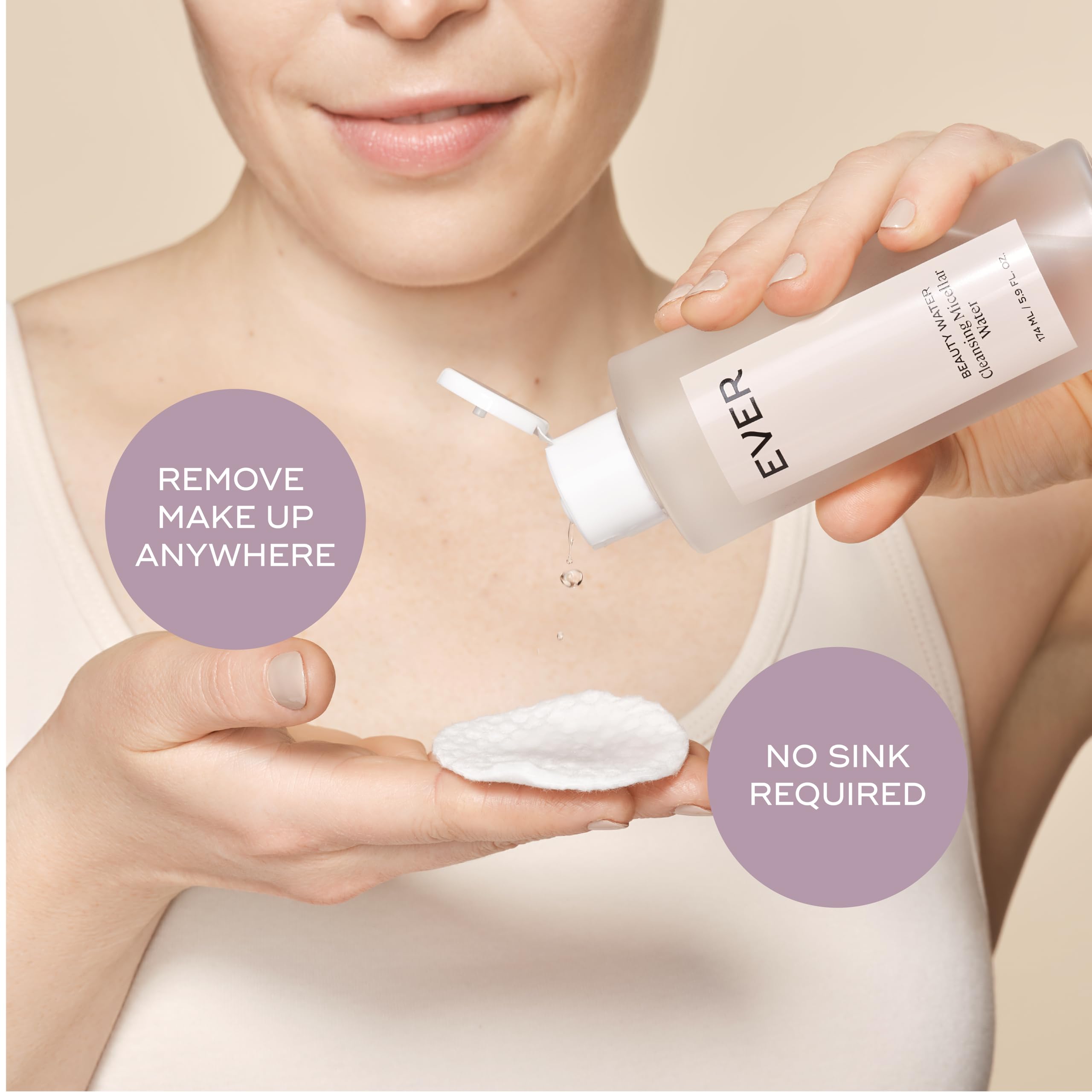 Beauty Water - Agua micelar limpiadora, removedor de maquillaje de ojos, limpiador de agua de rosas, removedor de maquillaje de agua para piel sensible 7