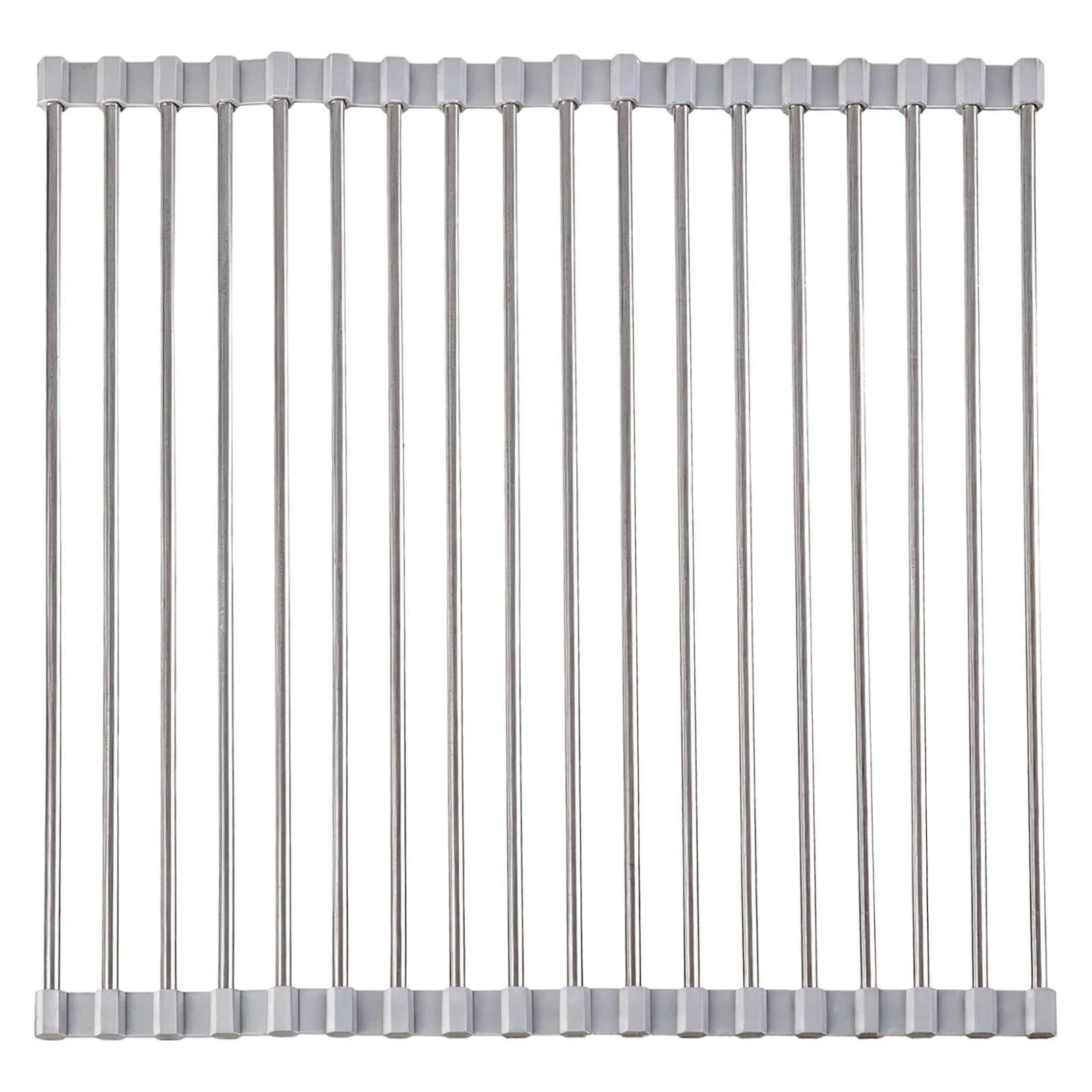 Dish Drying Rack, Stainless Steel Collapsible Roll-up Over the Sink Dish Drainer Drying Rack Dish Sink Rack for Kitchen