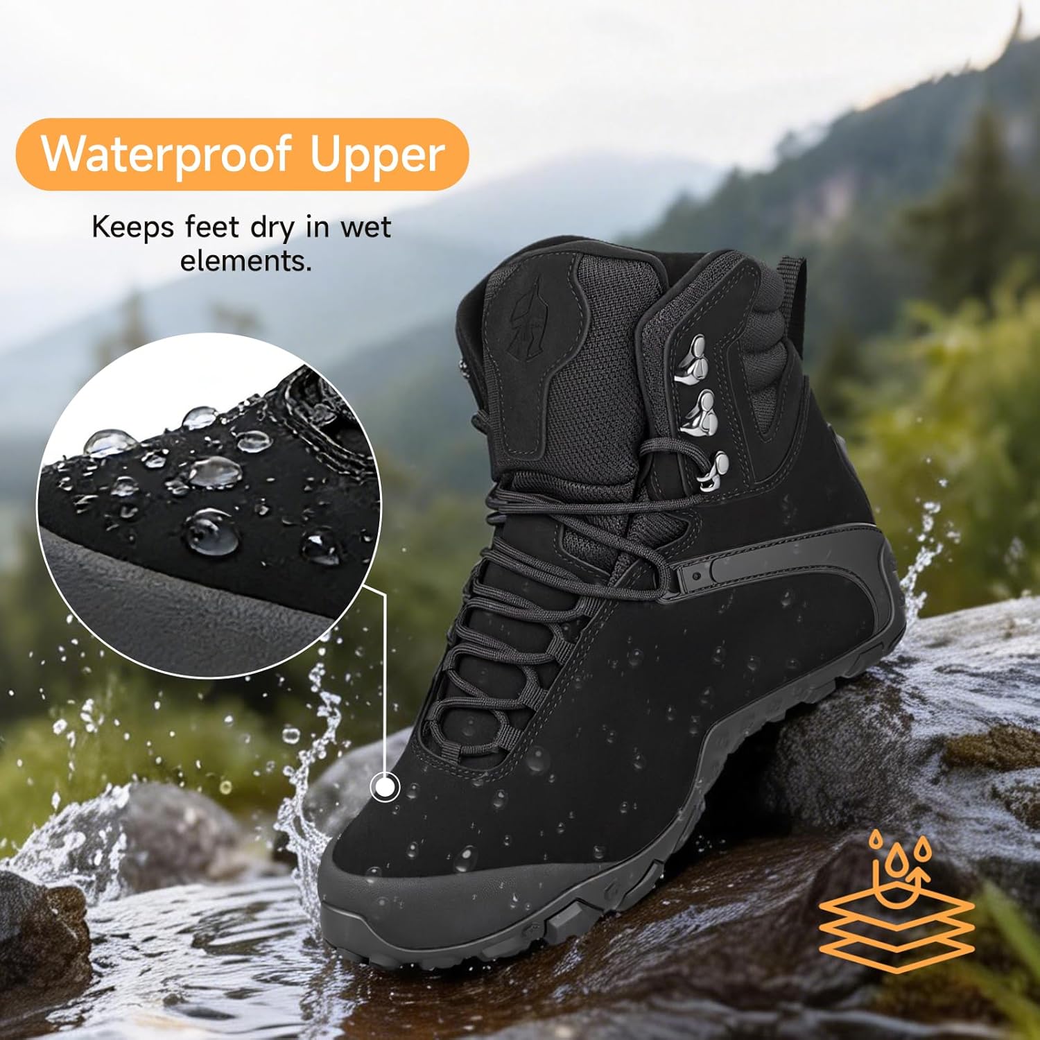 Fashion camouflage hiking boots outdoor professional rock climbing adventure boots waterproof, lightweight, wear-resistant and non-slip travel mid-cut ankle boots