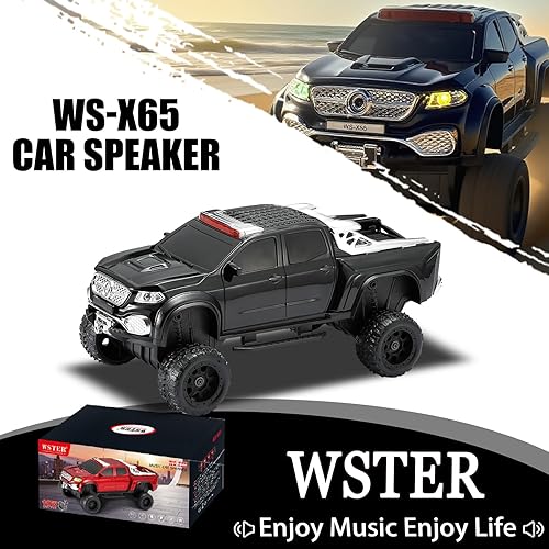 Miniatura 2 de WS-X65 Altavoz Bluetooth de Réplica de Camioneta de Recogida  Sonido HD, Radio FM, Estéreo TWS, Luces LED de Fiesta, Reproducción USBTF, Micrófono