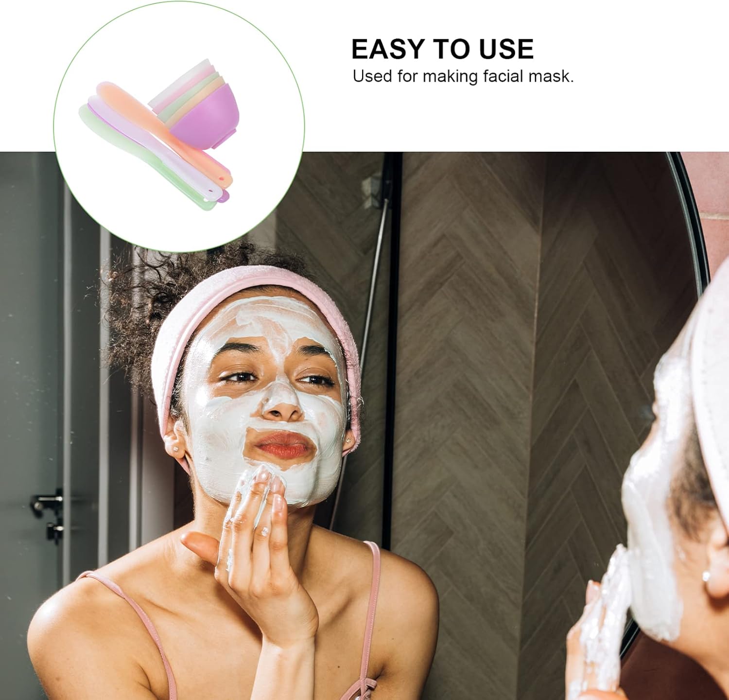 20pcs Silicone Mask Bowl Facial Care Tools Silicone Bowl with Spatula for Home Use Makeup Brushes Face Mud Spoons Spa Bowls for Facials Prep Measuring Bowl Clay Mask Kit