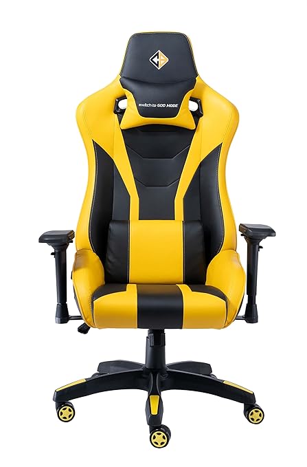 Cosmic Byte CB-GC-03 Cathedra Gaming Chair (Black/Yellow)