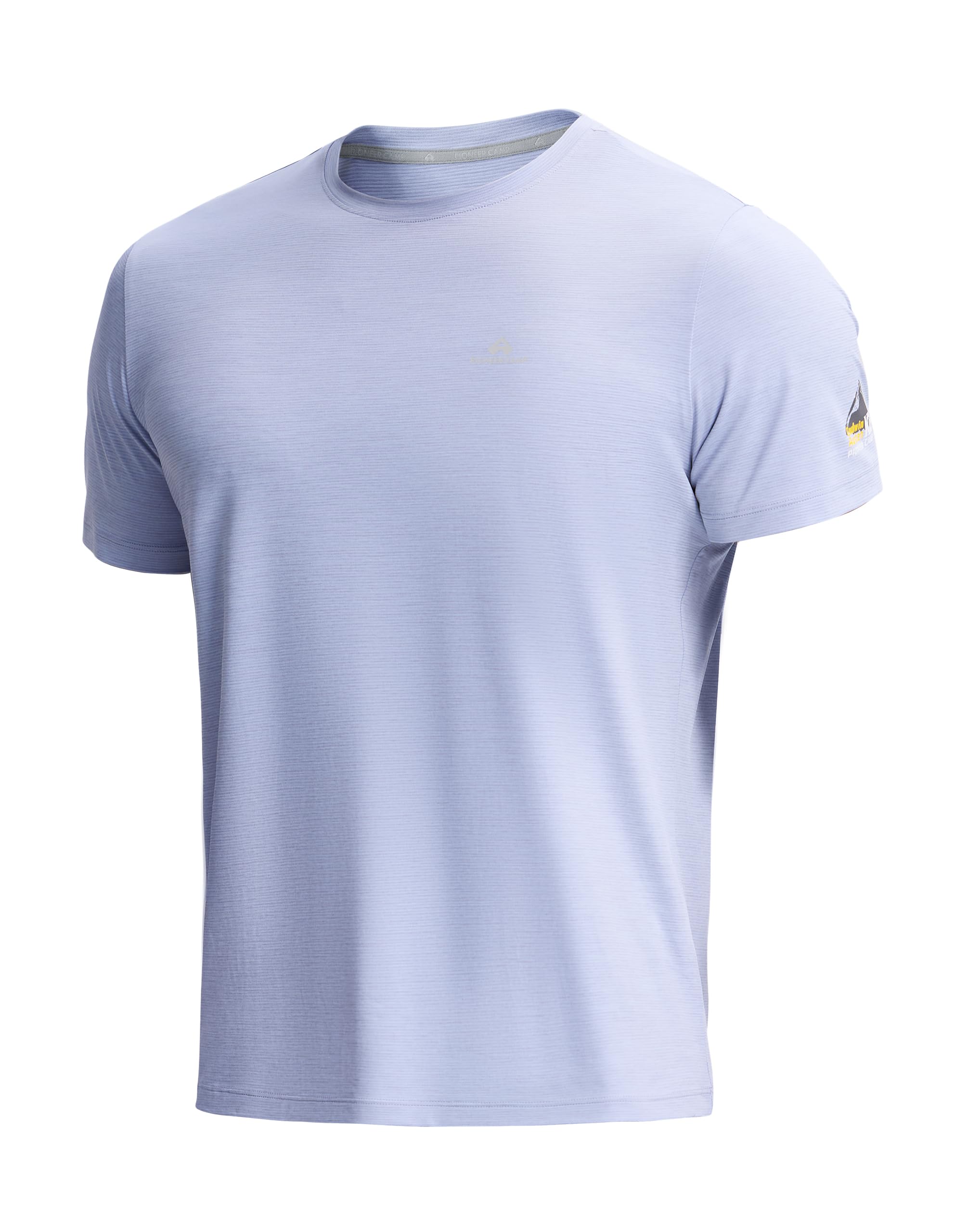 Pioneer Camp Maglietta sportiva da uomo, a maniche corte, traspirante, leggera, per corsa, assorbe l'umidità, elasticizzata, funzionale, per alpinismo, trail running