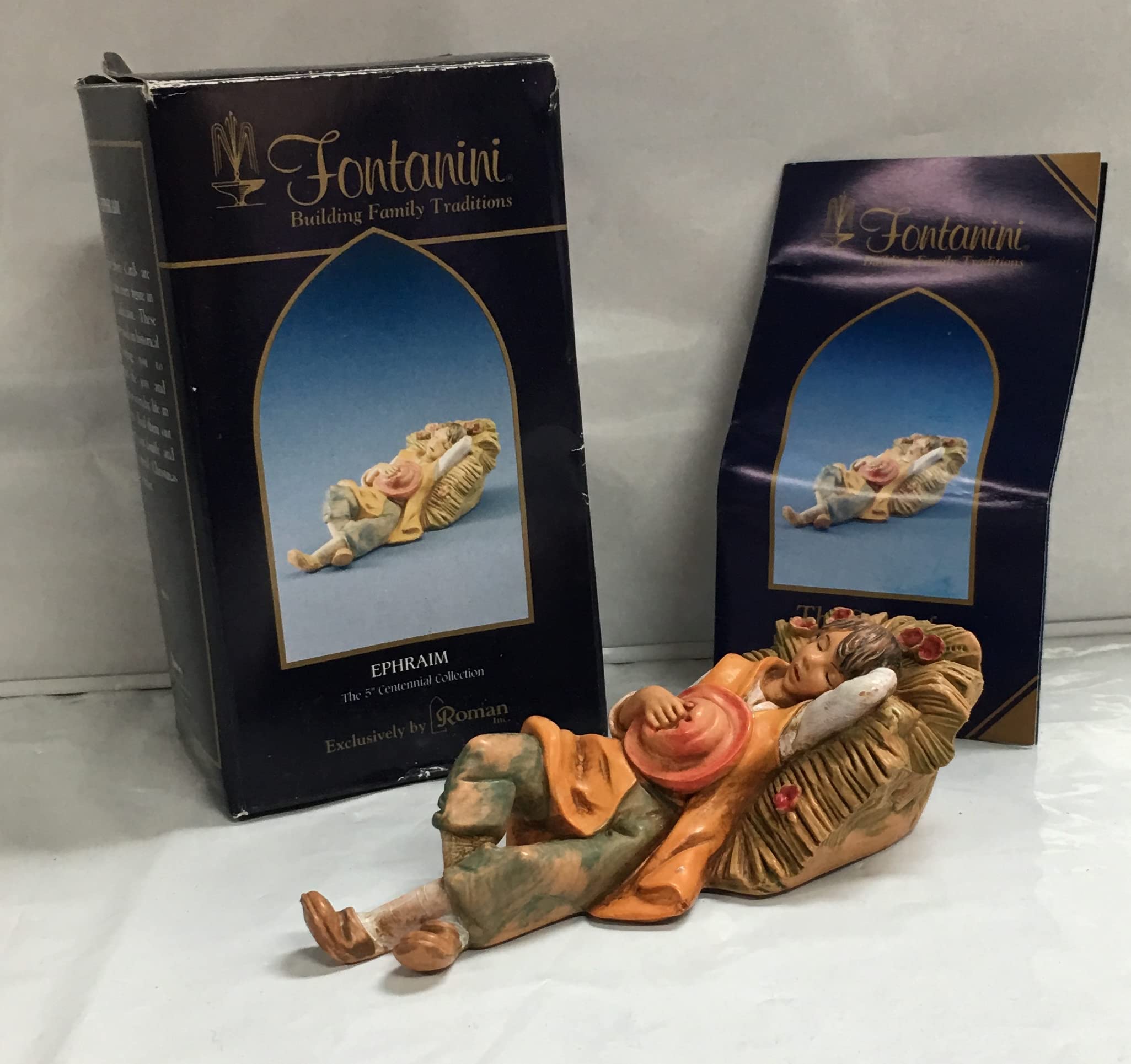 Fontanini by Roman Inc., Ephraim The Shepherd, 5" Collection, Nativity Figure and Accessories, Hand Sculpted and Painted