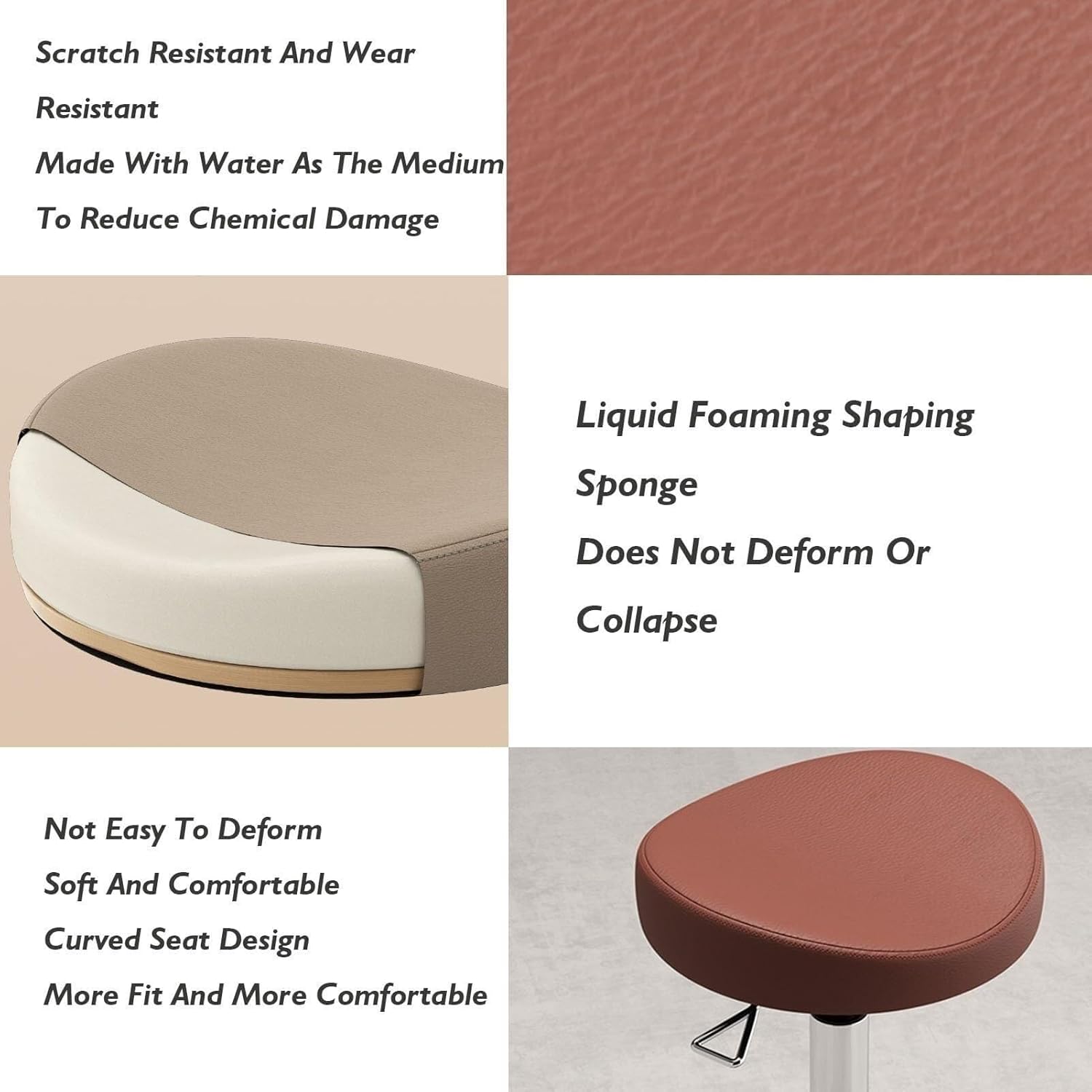 Saddle Chair Rolling Swivel Stool, Adjustable Height 40-58cm, Ergonomic Heavy Duty Metal Base for Dental Stylists, Tattoo Artists, and Beauty Professionals(Black)