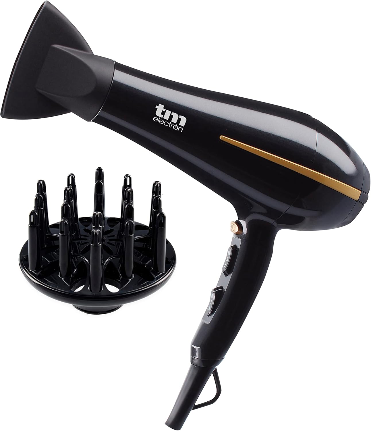 TMHD126 TM Electron TMHD126 Professionele haardroger met 2.000 W/2.400 W vermogen, ionen-functie, 3 warmtestanden en 2 snelheden