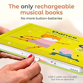 Cali\'s Books Dance to Classical Music Book Toddlers 1-3 Years Old - Nursery Rhymes Musical Book, Headphone Jack, Interactive Baby Sound Book, Singing Toy Children Girls, Learning Song Toy Toddler Boys