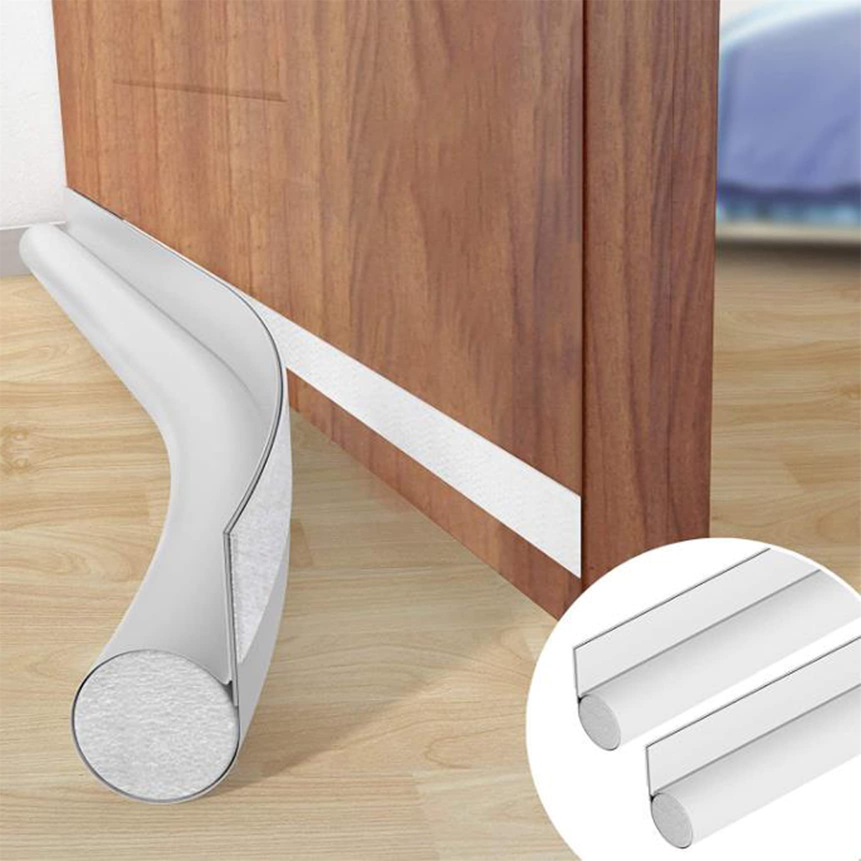 Sperrins Adjustable Under Door Draft Stopper,Door Noise Blocker Seal Strip Sound Proof Draft Blocker for All Doors