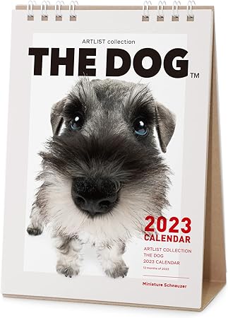 Amazon Co Jp The Dog カレンダー 23 卓上カレンダー ミニチュア シュナウザー 犬カレンダー 23年1月 23年12月 ホーム キッチン