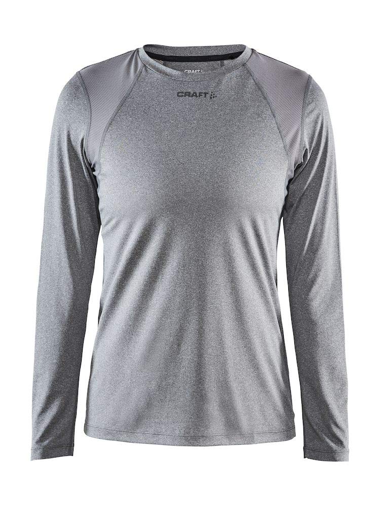 Craft Training Advanced Essence Long Sleeve Jerseys - Dk Grey Melange, Large