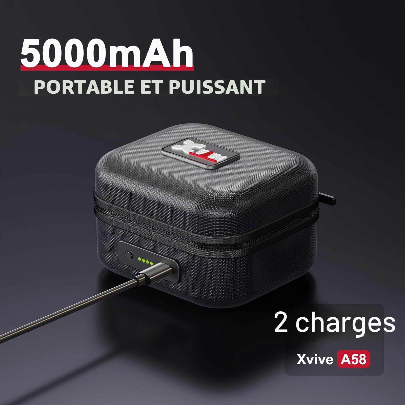 Système de guitare sans fil Xvive AC58 5,8 GHz, système sans fil pour guitare A58 avec étui de chargement pour guitare électrique/acoustique à micros actifs ou passifs