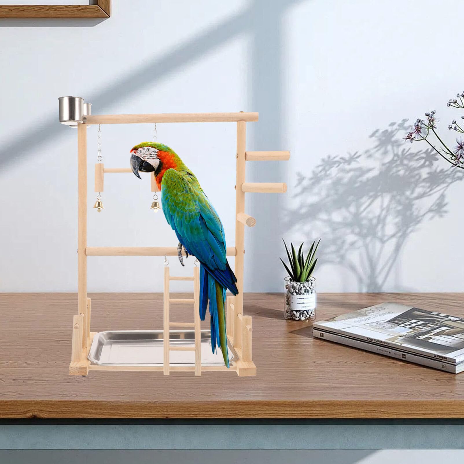 POPETPOP 1juego Soporte De Percha para Aves De Natural Estable y Duradero para Periquitos y Aves Pequeñas para Voladeras y Entrenamiento Casa