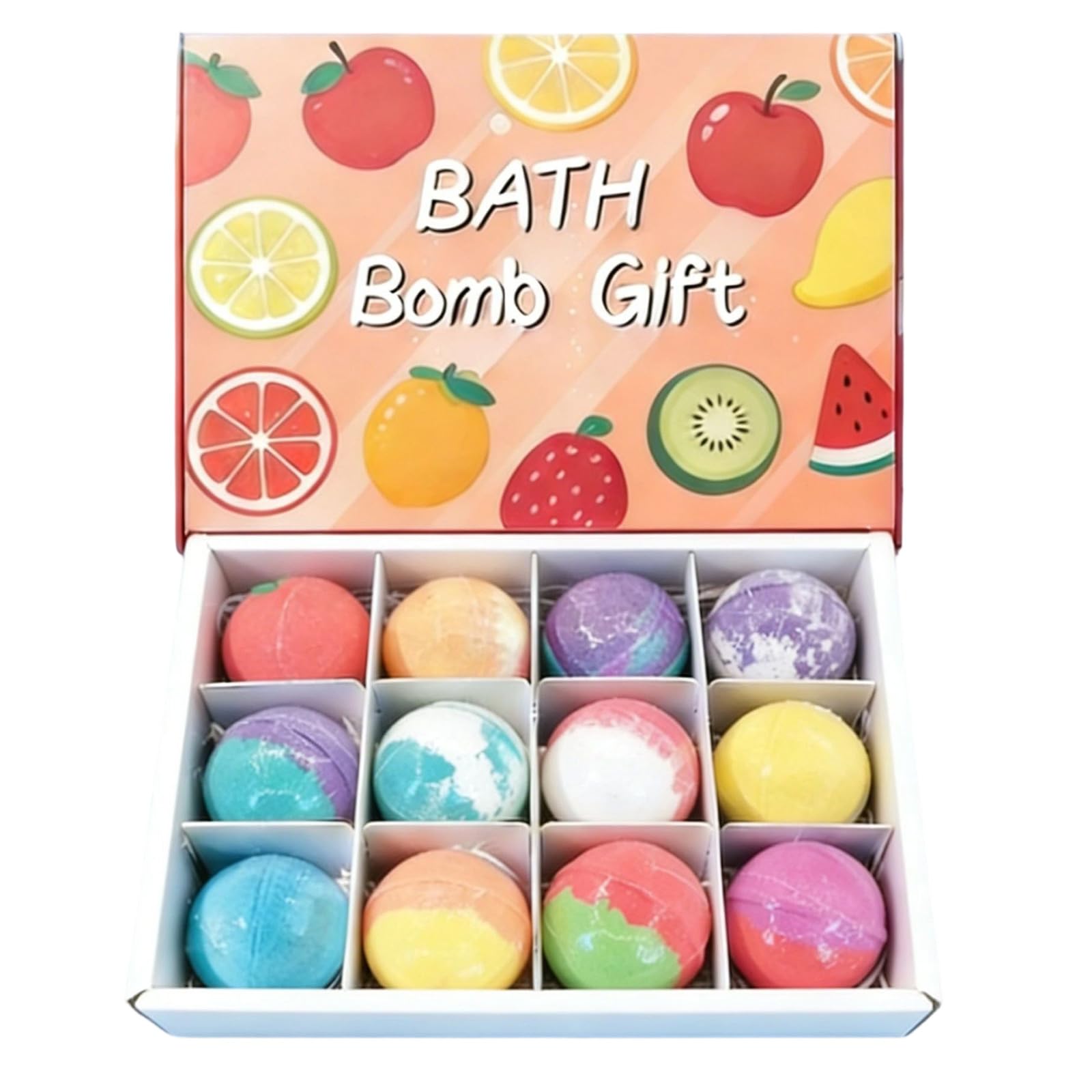 12 Stück Obstfiguren Schaumbad Sprudelbad, Überraschungsgeschenk