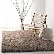 Solid Shag Collection Modern Area Rug Living Room Bedroom Dining Room (Taupe, 5 x 5 Feet Square)