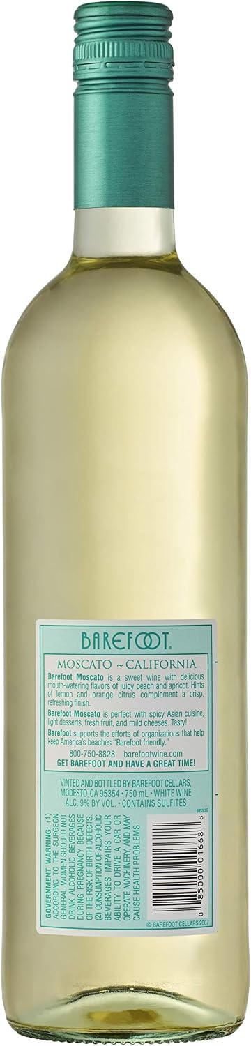 Barefoot White Moscato, 750 ml