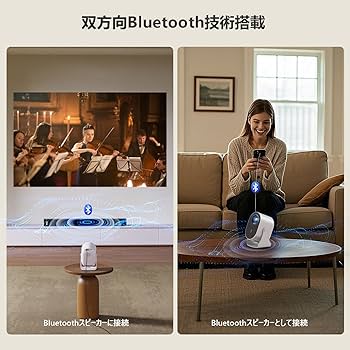 Amazon.co.jp: プロジェクター 家庭用 小型 天井投影 自動台形補正