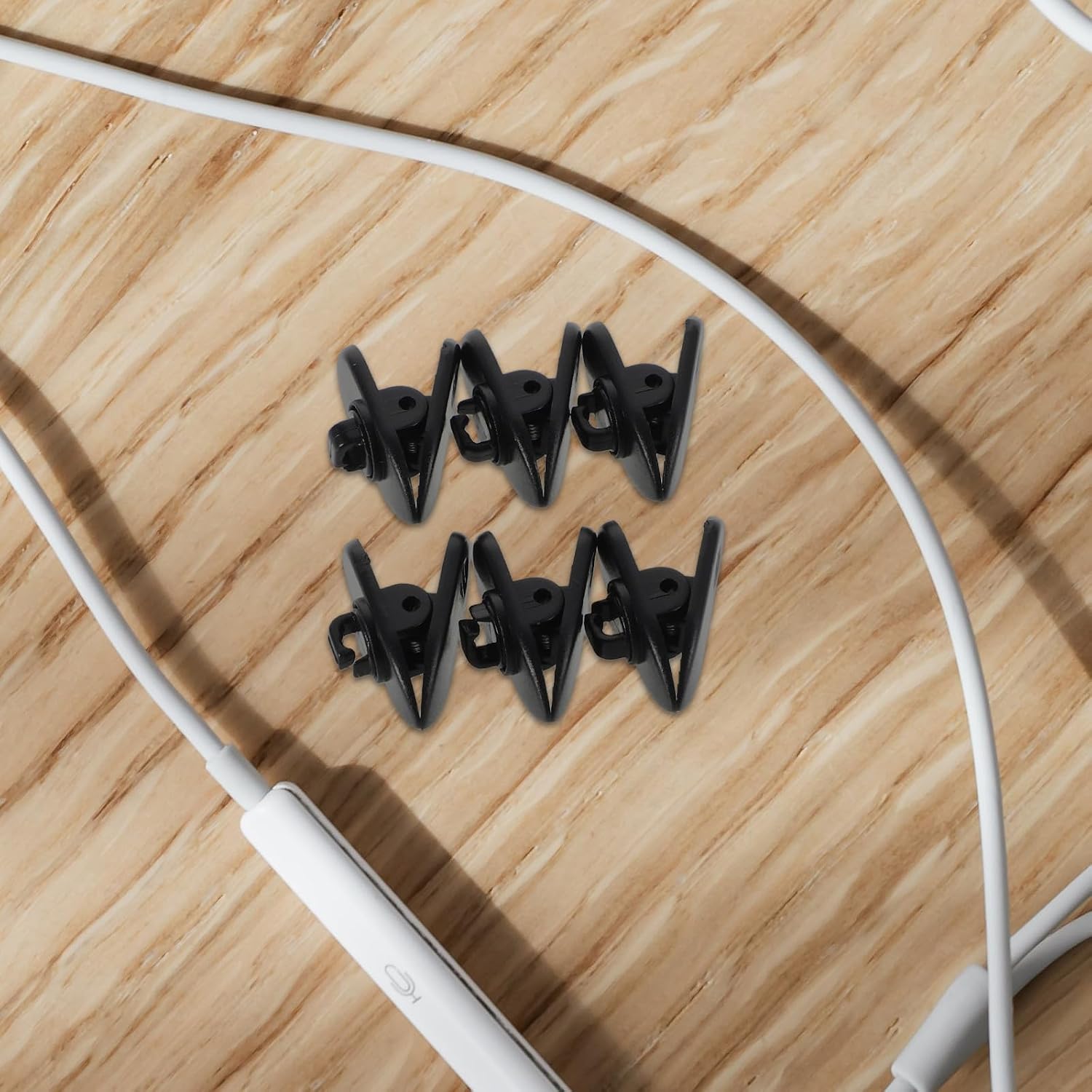 Rotatable Earphone Wire Clips for Mobile Earbuds 100pcs Sports