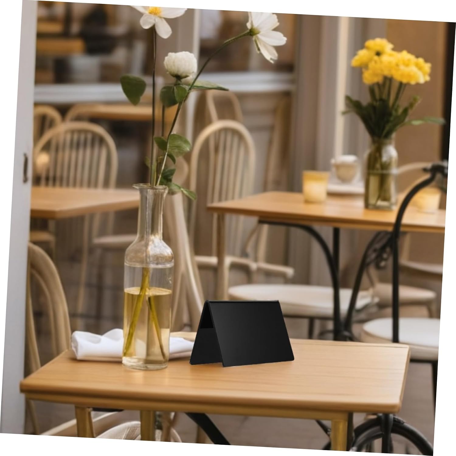 GLEAVI 6pcs Small Erasable Blackboard Signs Acrylic Tabletop Signs for Food Display Bakery Labels Party Decor Business