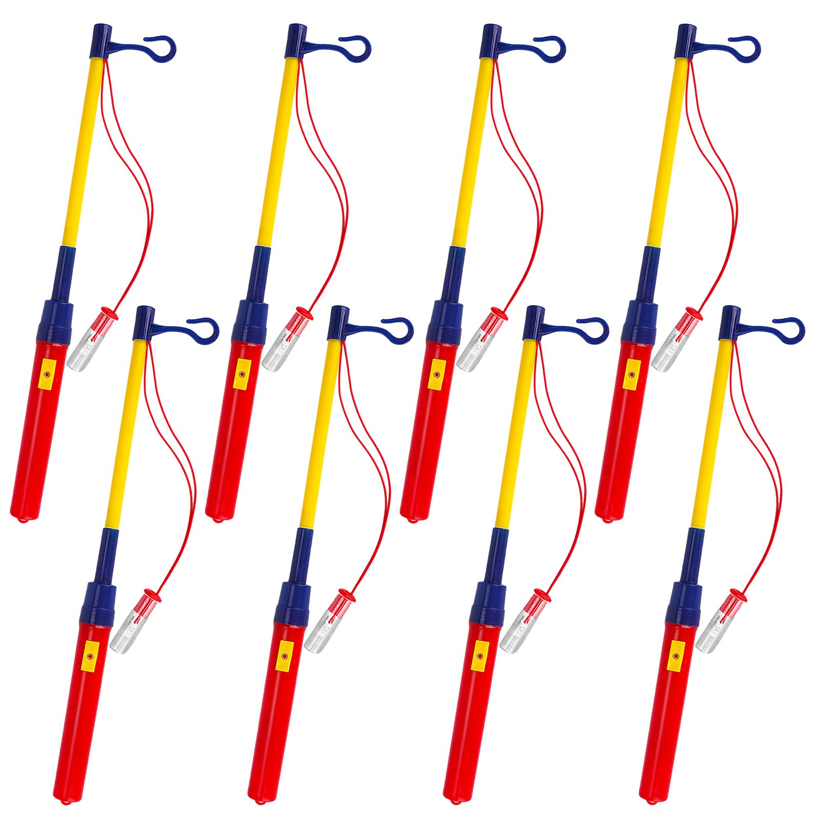Kit 8 Bâtons Lanterne + 8 LED Bougies - Lanternes Électroniques Sûres Pour Halloween, Saint-Martin, Fêtes Enfants