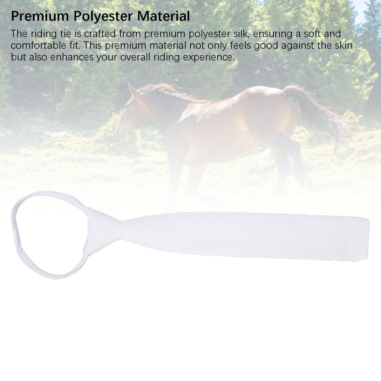 Cravate d'équitation Cravate équestre, d'équitation pour Hommes et Femmes, Douce et Confortable en Fil de Polyester, Idéale pour les Compétitions de Saut 'obstacles