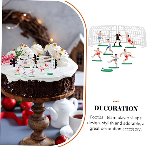 Miniatura 9 de Gadpiparty 1 juego de accesorios decorativos para tartas, accesorios de equipo de fútbol, jugadores de fútbol, figuras de jugador de fútbol,