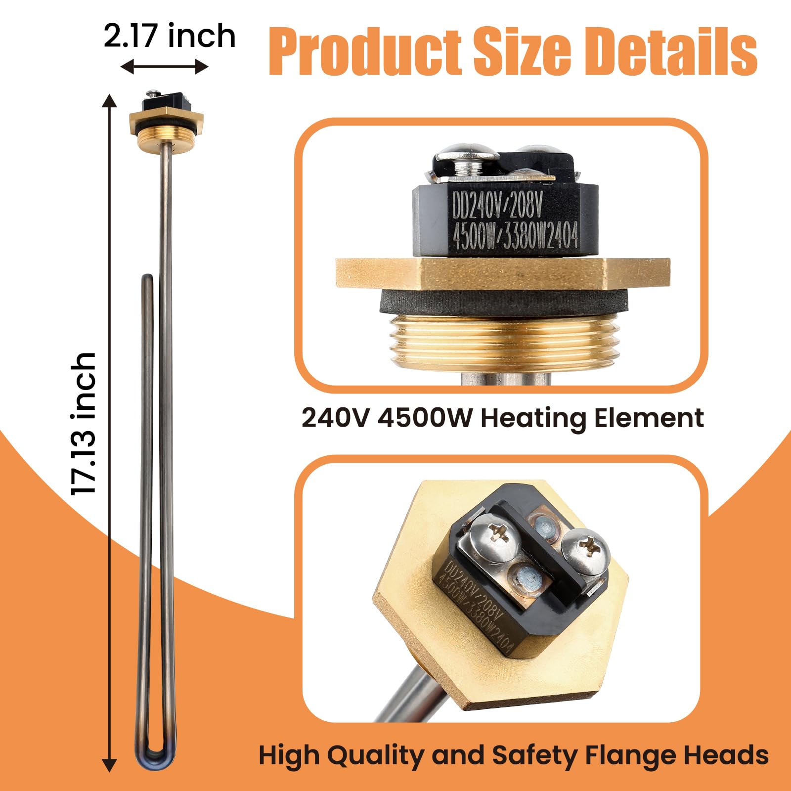 4500W Water Heater Element Set – Titanium SP213670 & Copper SP610160. For MSR, MR, CMR Series Heaters 4500W Water Heater Element Set – Titanium SP213670 & Copper SP610160. For MSR, MR, CMR Series Heaters